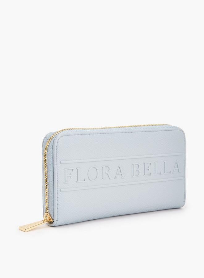 Flora Bella By Shoexpress Logo Textured Zip Around School Wallet - 19x2.5x9.5 CM - Image 2